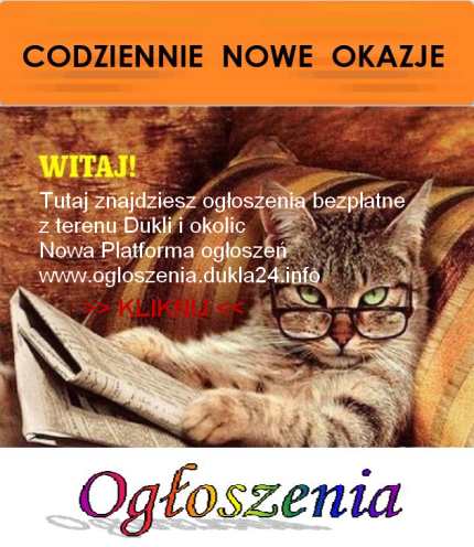 Dukielski Portal ogłoszeń bezpłatnych
    www.ogłoszenia.dukla24.info